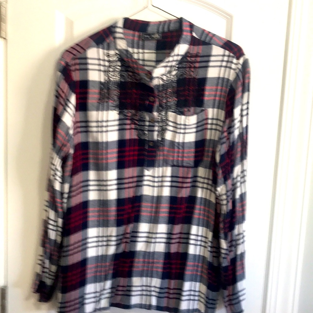 Jane Ashley flannel shirt size 1x NWOT